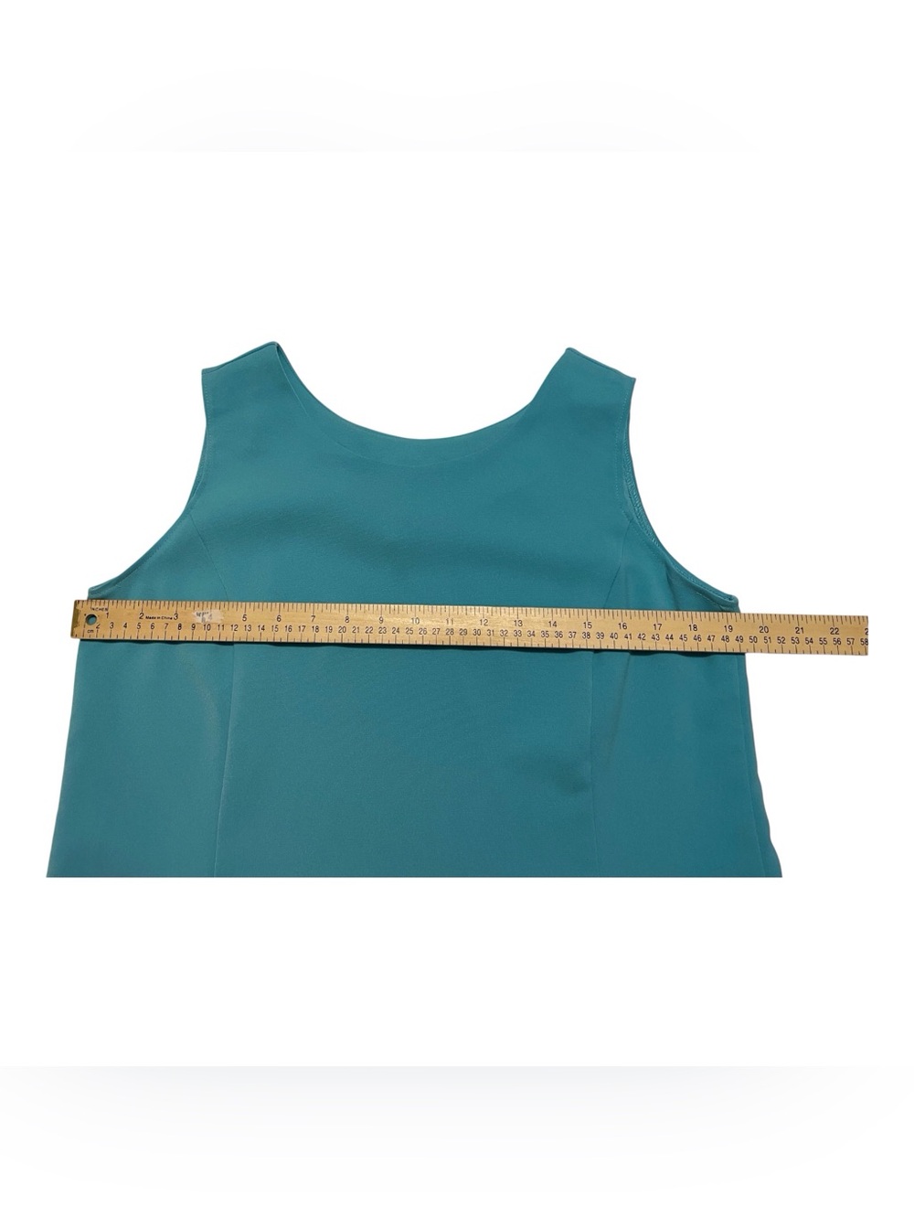 Women’s Teal Sleeveless A-Line Top, M - Picture 7 of 8